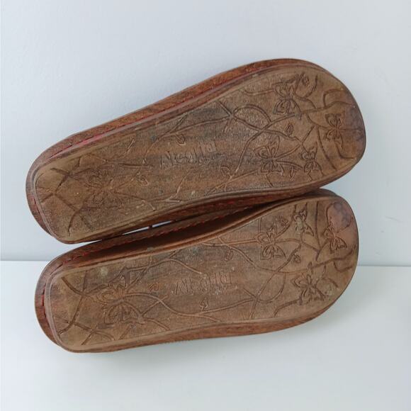 Algeria SZ 39/9 Valerie Red Gladiator Inspired Corkbed Lace Up Sandal - Picture 7 of 7